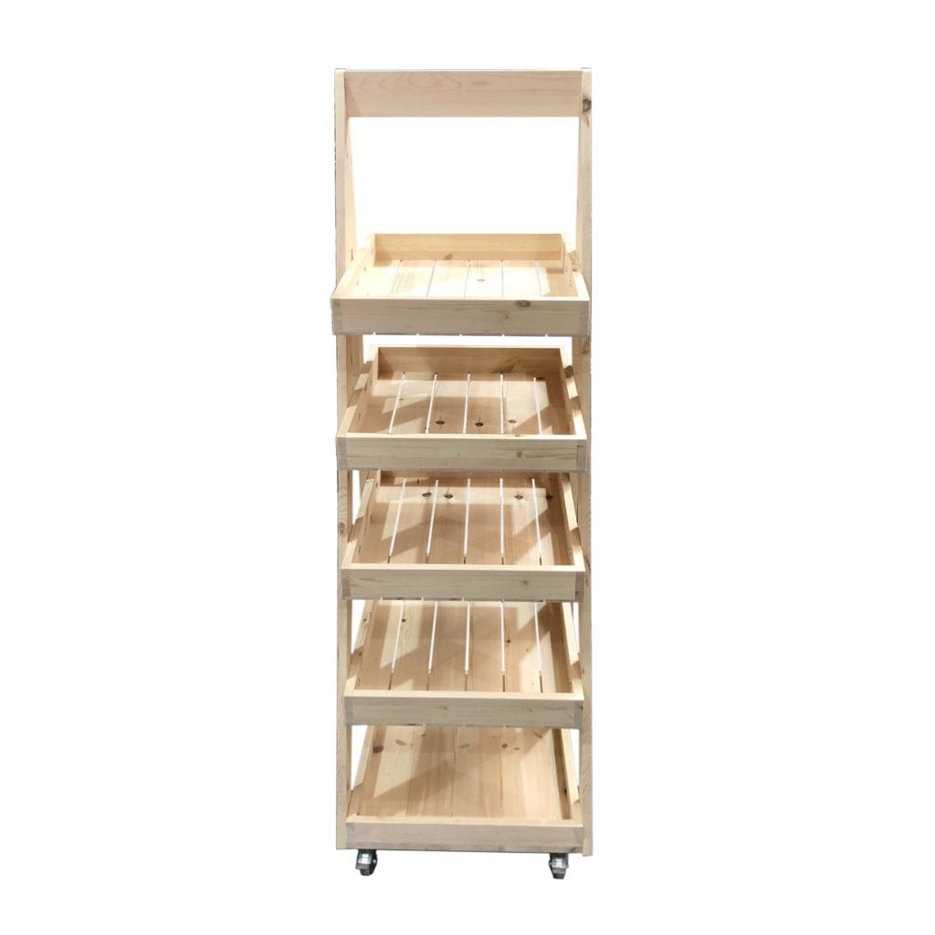 Mobile Amberley Grey 5 Tier Slanted Wooden A Frame Display Stand