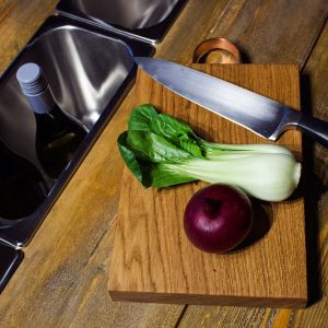 Rustic Square Edged Oak Chopping Board