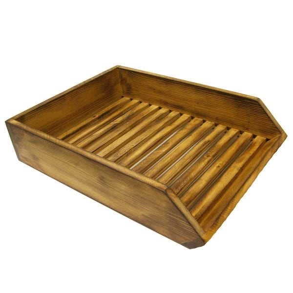 Distressed Rustic Wooden Baguette Tray 400x300x80