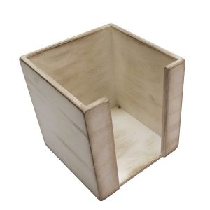 White Distressed Painted Birch Ply Napkin Dispenser 200mm