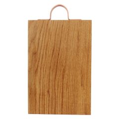 Rustic Square Edged Copper Handle Oak Chopping Board 350x220x34