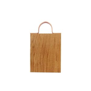 190mm Rustic Square Edged Copper Handle Oak Chopping Board