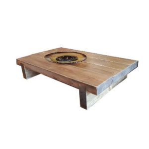 4 Sleeper Rustic Farmhouse Coffee Table 1200x780x295