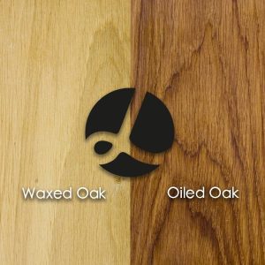 OAK-Swatch Riser Oak Table with Hewn edge 550x300x70mm