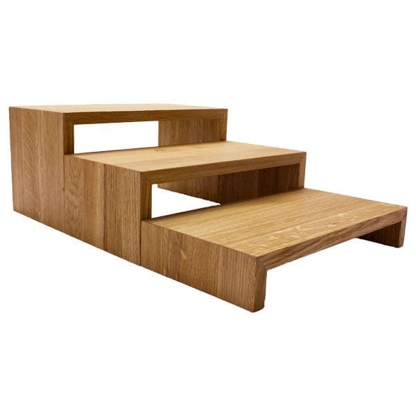 Oak-Riser-OAK-OIL-SET-2 Oak Square Bridge Riser 350x180x180