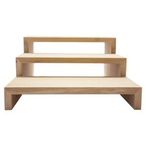 Oak-Riser-OAK-WAX-SET-2 Oak Square Bridge Riser 350x180x180