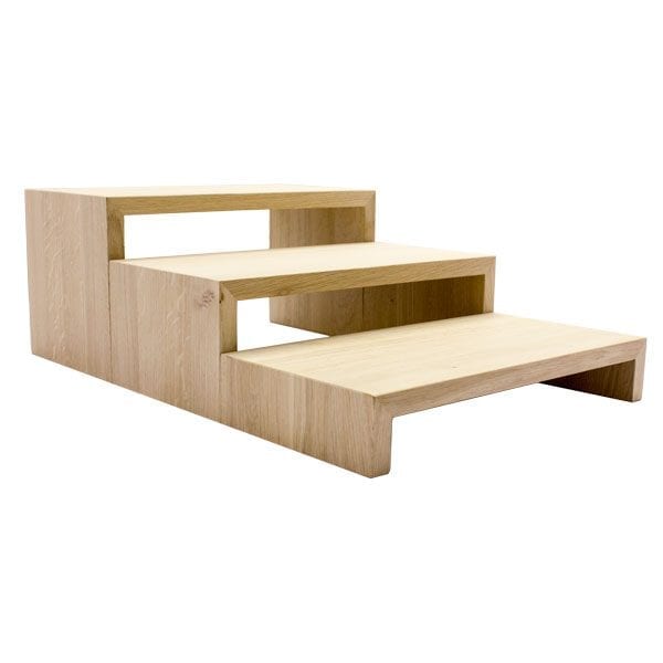 Oak-Riser-OAK-WAX-SET Oak Square Bridge Riser 350x180x180
