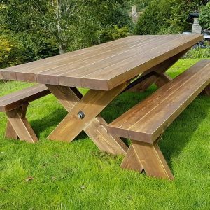 rustic garden table