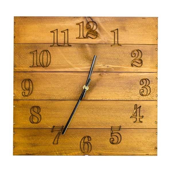 Rustic Box Clock Natural