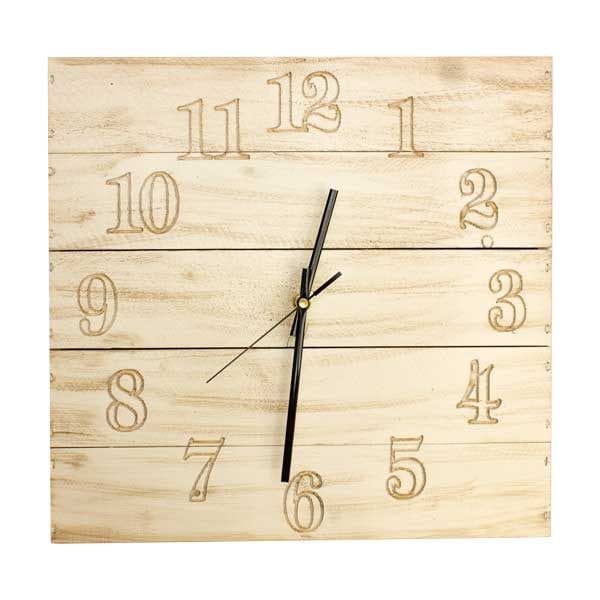White Distressed Rustic Box Clock