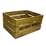 Muddy Boots Wooden Crate