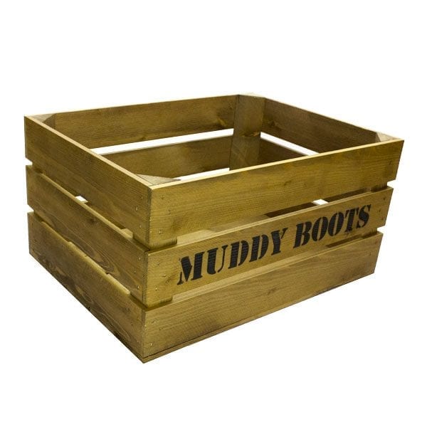 Muddy-Boots-Stacker-Crate2 Rustic Brown Muddy Boots Crate 600x370x250