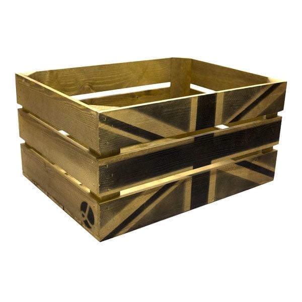 Rustic Union Jack Crate L BK2 Rustic Union Jack Crate L BK2