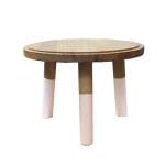Cherington Pink Dipped Oak Milking Stool 290Dx210