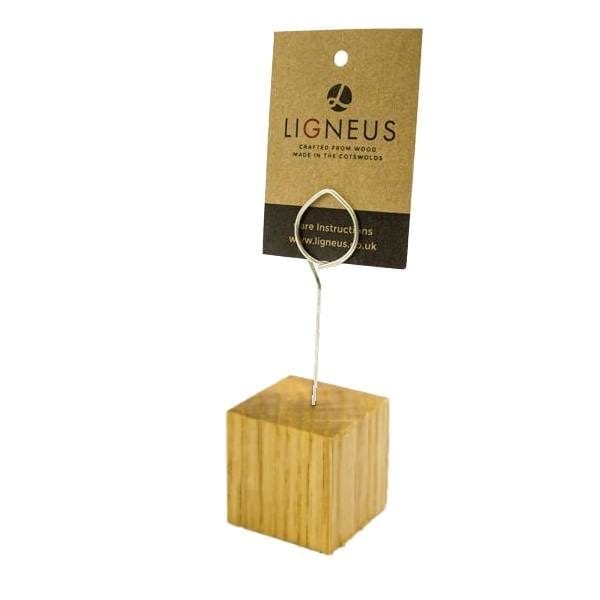 large weathered oak cube ticket holder plain Oak Cube Ticket Holder with Coiled Ring 40x40x40 - 10 Pack