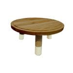 Burleigh Cream Dipped Oak Milking Stool 290Dx140