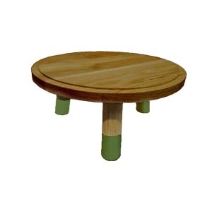 medium tetbury green 140mm Dipped Oak Milking Stool riser