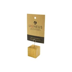 Oak Cube Ticket Holder with Coiled Ring 25x25x25 - 10 Pack