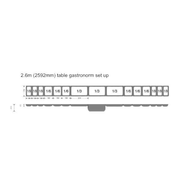 8 unit gastronorm table set up 8 unit gastronorm table set up