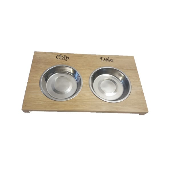 Personalised double cat bowl - for cat lovers everywhere