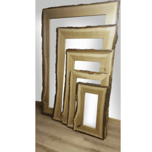 rustic oak mirrors stacked