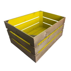 Yellow colour burst crate 500x370x250
