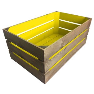 Yellow colour burst crate 600x370x250