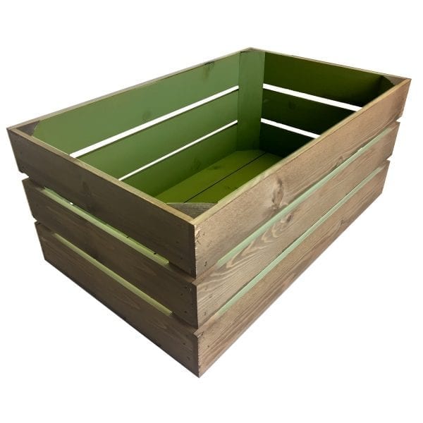 colour burst crate Tetbury green
