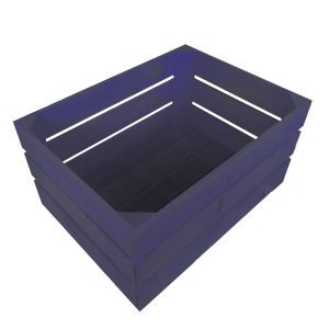 Kingscote Blue Painted Crate 500x370x250