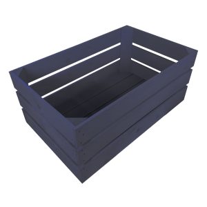 Kingscote Blue Painted Crate 600x370x250