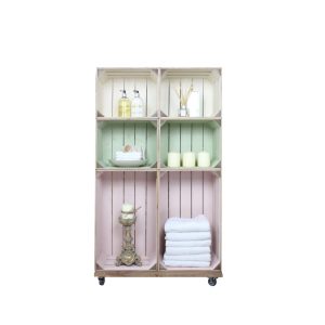 Slim 6 Mobile Colour Burst Crate Display 745x297x1300 in use