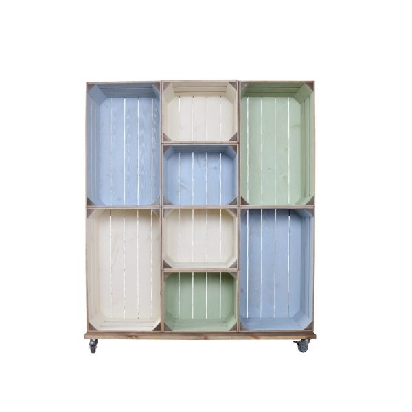 Wide 8 Mobile Colour Burst Crate Display 1115x297x1300 Wide 8 Mobile Colour Burst Crate Display 1115x297x1300