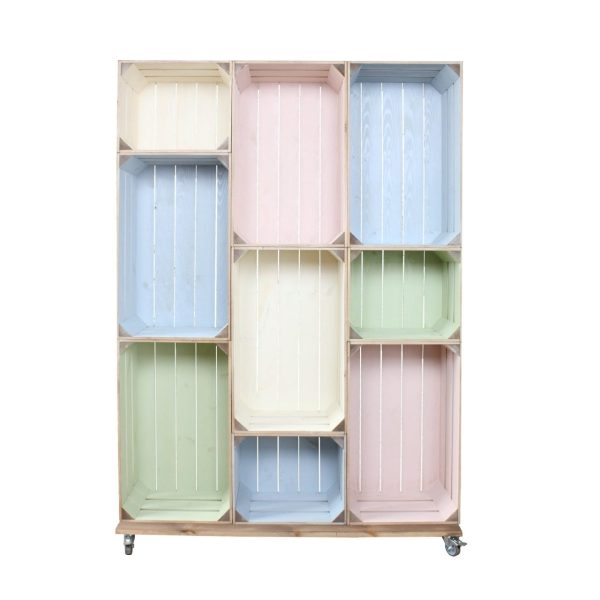 Wide 9 Mobile Colour Burst Crate Display 1115x297x1600 Wide 9 Mobile Colour Burst Crate Display 1115x297x1600
