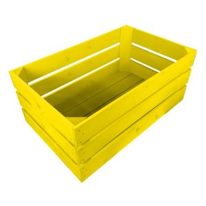 Yellow Painted Crate 600x370x250