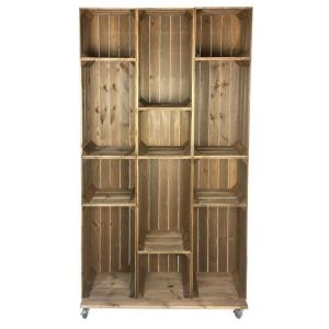 wide 12 mobile Brown Crate Display