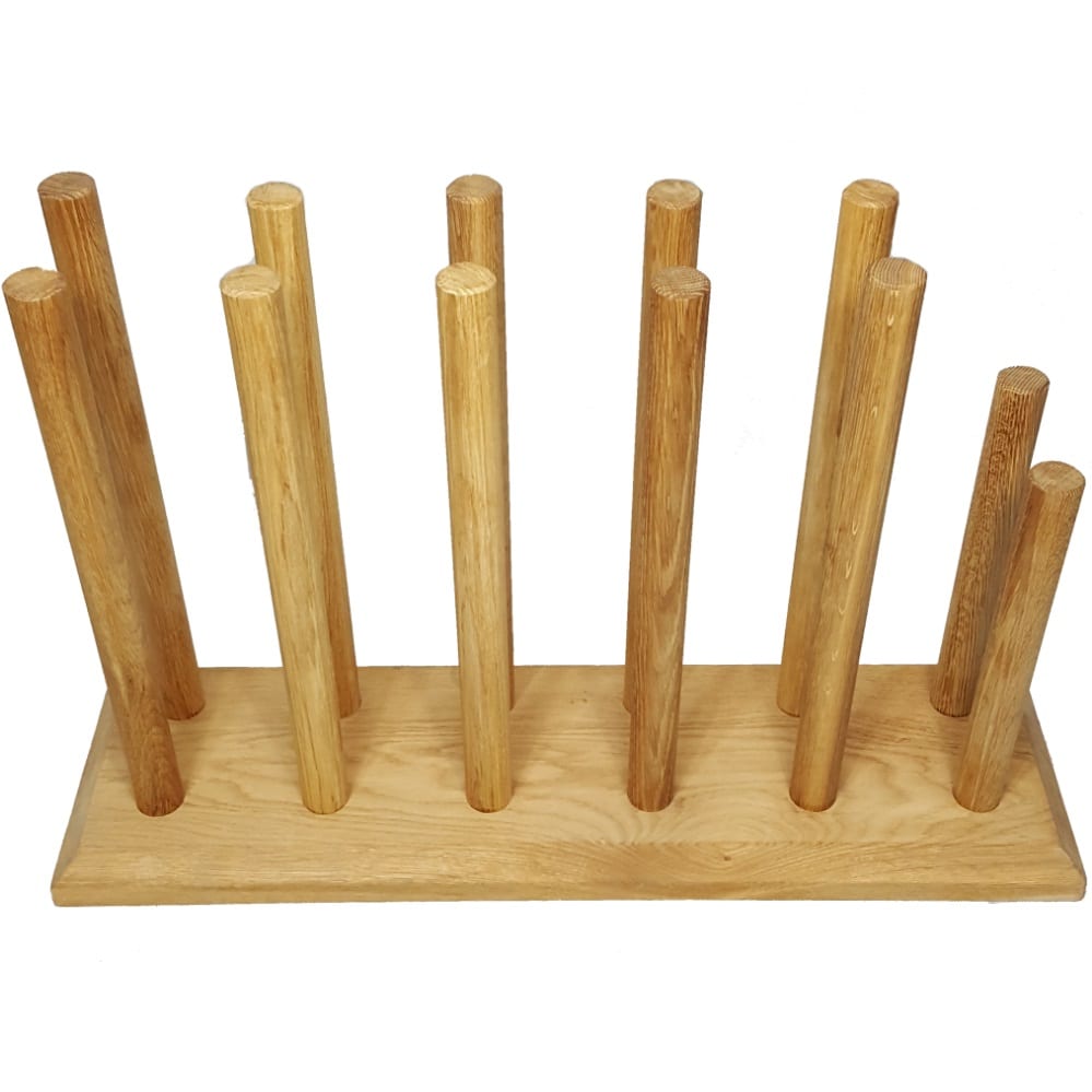 Oak Welly Rack 6 Pair (5 tall 1 short) | No home should be without one