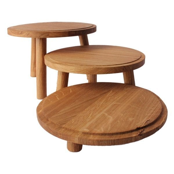 oiled oak milking stools set plain oiled oak milking stools set plain