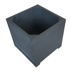 Amberley Grey Painted small square planter plain