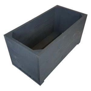 Amberley Grey Painted square trough planter plain