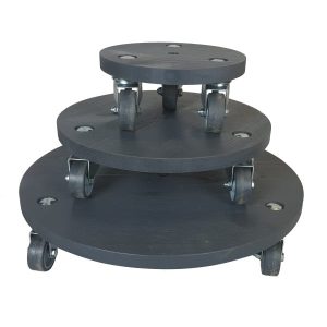 Amberley Grey painted round pot stand set plain
