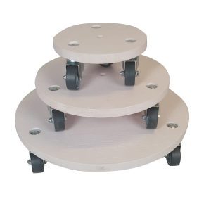 Cherrington Pink painted round pot stand set plain
