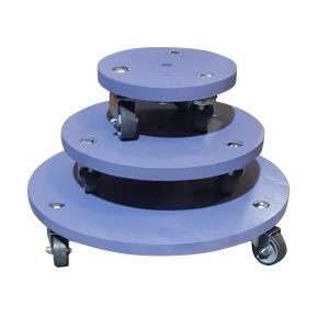 Kingscote Blue painted round pot stand set plain