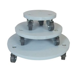 Nailsworth Blue painted round pot stand set plain