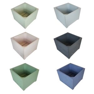 Painted large square planter selection plain