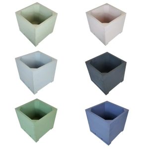 Painted small square planter selection plain