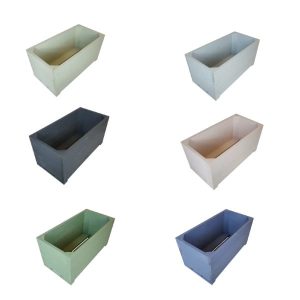 Painted square trough planter selection plain
