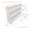 Orange 3-Tier Queue Divider Display Stand 1200x260x940