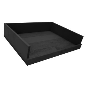 Black Painted Drop Front Tray 375x290x80