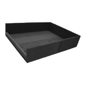 Black Painted Drop Side Tray 375x290x80