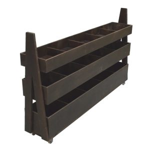Dark Brown 1200mm 3-Tier Impulse Queue Divider Display Stand